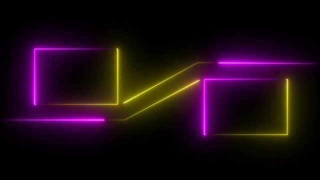 Neon versus icon animation glowing red and green color letter vs v and s sport game match challenge team fight competition sign symbol on black background ant 4k video
