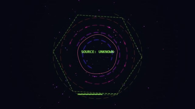 Futuristic digital interface showing incoming transmission and decryption