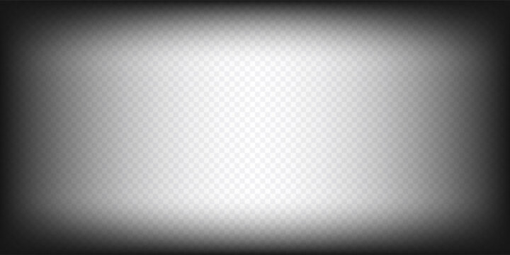 Vignette rectangle border with shadow rectangle overlay for photo blur comic. Edge rectangular effect with black frame white for transparent background mask. Fade dark vignette with texture.