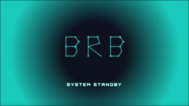 Digital BRB Be Right Back Screen for Live Stream Video Broadcasting