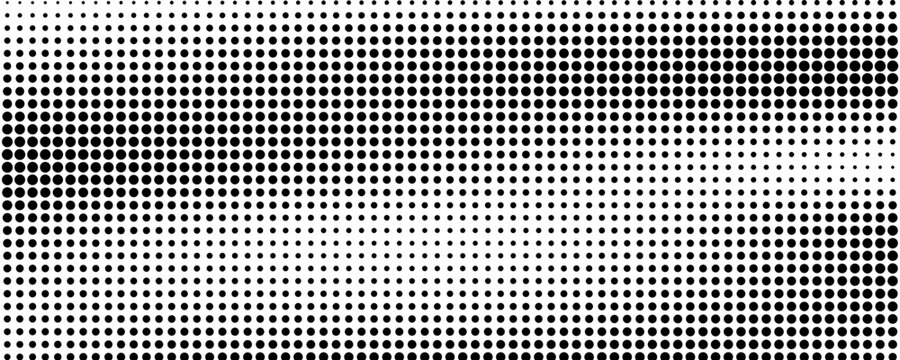 Grunge halftone gradient background. Faded grit noise texture. White and black sand wallpaper. Retro pixelated backdrop. Anime or manga style comic overlay. Vector graphic design textured template