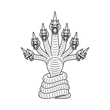 Nag Panchami festival illustration with snake and multiple heads