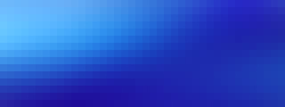 Blue pixel mosaic gradient technology background