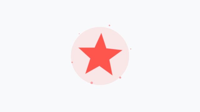 Red Star Icon Rating Favorite Animation