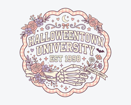 Halloween ghost halloweentown university spooky sweet design