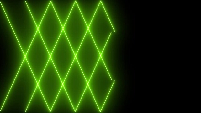 Abstract Neon Green Geometric Line Patterns Motion Background