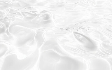 White water with ripples on the surface. Defocus blurred transparent white colored clear calm water surface texture with splashes and bubbles. Water waves with shining pattern texture background. © Mst