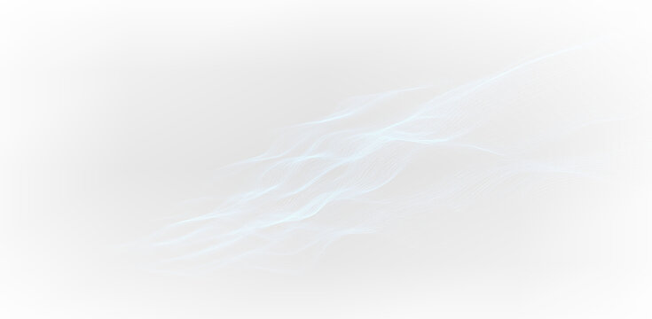 Smooth blue wind swirl with light stream flow and dynamic motion PNG