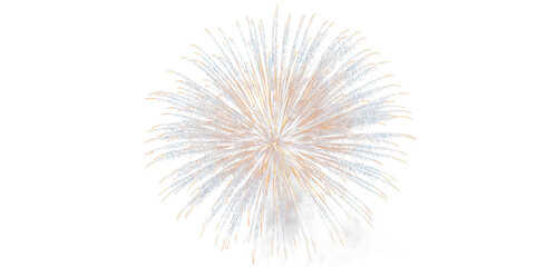 Obraz premium Festive fireworks with glowing explosion and sparkling particles PNG