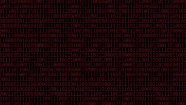 Binary Code on Black Digital Background. Rows of ones and zeros in a binary pattern create a digital data backdrop, symbolizing coding and information