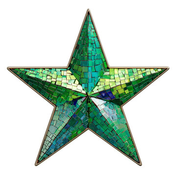 Green Mosaic Star