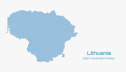 Fototapeta premium Lithuania Map Data Visualization Design