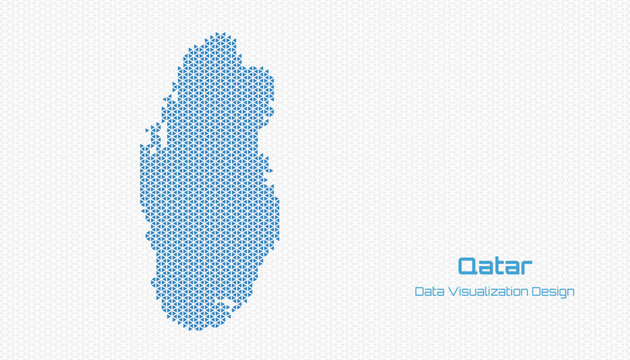 Qatar Country Map Data Visualization Design