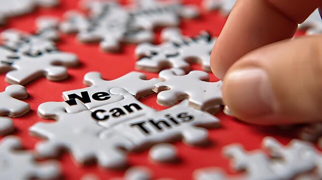Hand Arranging Scrabble Tiles Spelling We Can This