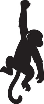 silhouette of a monkey