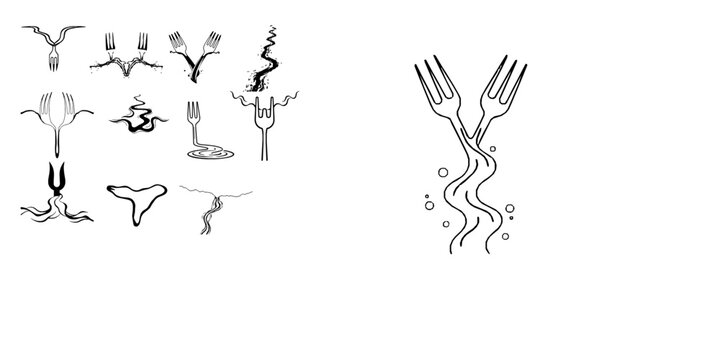 River Fork Outline Icon