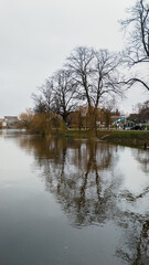 Fototapeta premium River Severn with The Quarry Park, Shrewsbury