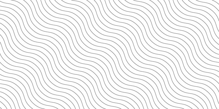 Seamless waves lines pattern, black and white stripes.Optical illusion zigzag effect.Geometric tile in op art.vector background.