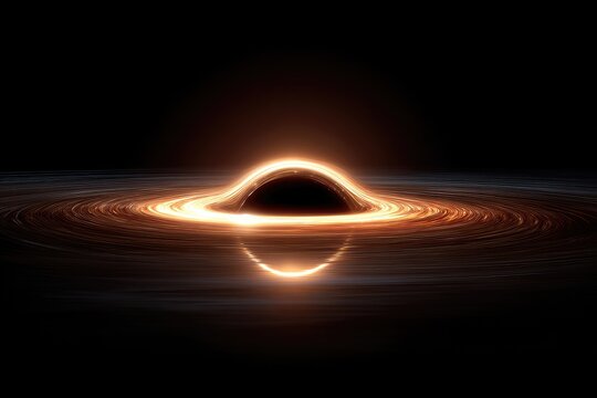 Black hole surrounded by swirling accretion disk