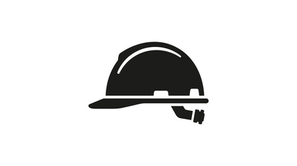 Fototapeta premium Black Hard Hat Safety Construction Helmet.