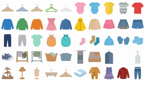 clothes hanger, fashion, baby clothes, wardrobe, apparel, clothing, baby romper, onesie, bodysuit, tshirt, dress, jacket, sweater, hoodie, hanger, boutique, laundry, wardrobe organizer, clothing rack,
