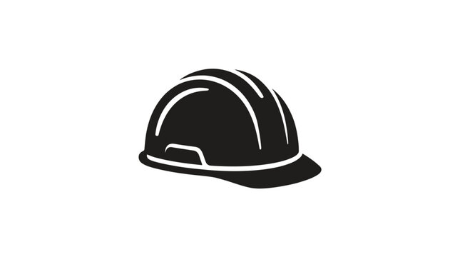 Black Hard Hat Safety Construction Helmet.