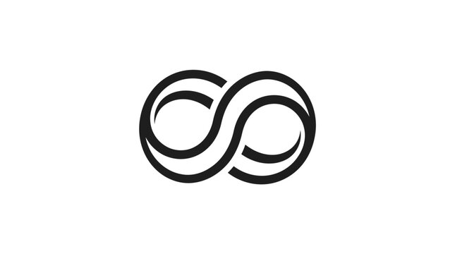 Black Infinity Symbol Graphic Design.