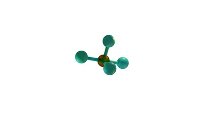 Methane CH4 Molecule over White Background © Joey