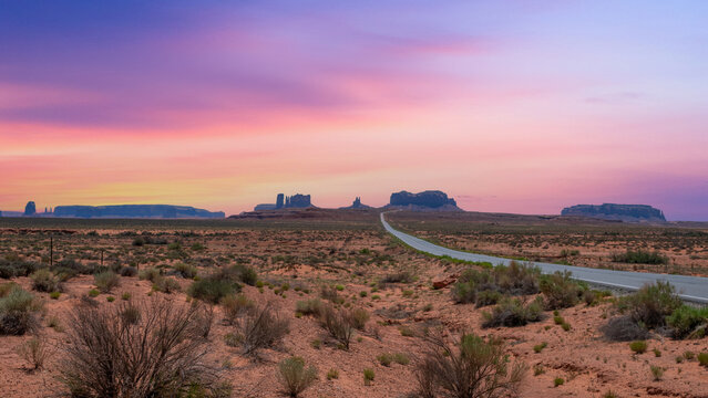 View to the Monument Valley from Forest Gump Point in Arizona 