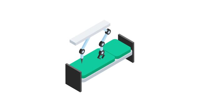 AI in Healthcare Animation with Futuristic Medical Technology Concept