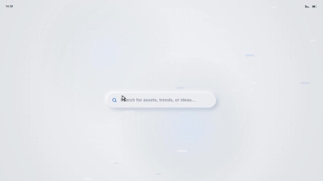 Neumorphism Search Bar Animation: UI Interaction and Motion Graphics