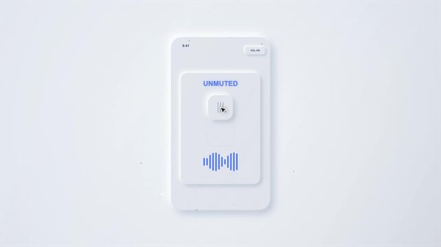 Neumorphic UI Animation: Mute to Unmute Toggle Switch Motion