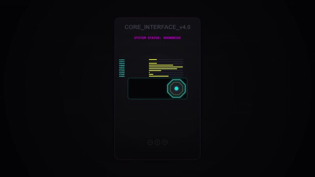 Futuristic UI Animation: Neumorphic Interface with Data Visualization