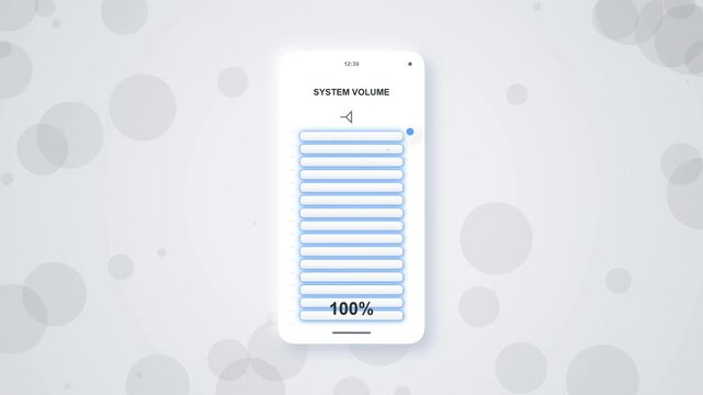 Mobile Volume Slider Animation - Neumorphism UI Design