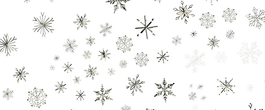 Elegant snowflake pattern seamless design for festive winter holiday celebrations.