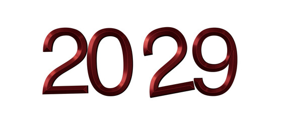 2029 text illustration perfect for new year greetings and designs. Suitable for websites, banners, a © vegefox.com