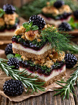  Berry Cheesecake Crumble Bars AI Generative