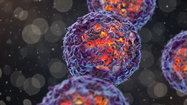 Parvoviruses, 3D animation showing small non-enveloped icosahedral DNA viruses, including pathogens such as parvovirus B19 and canine parvovirus.