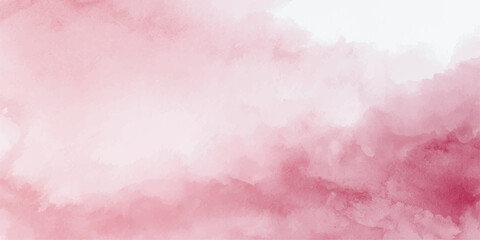 Fototapeta premium Abstract Pink Watercolor Background with Soft Cloudscape Sky Smoke Vintage Paper Texture and Copy Space for Artistic Design Wallpaper Backdrop