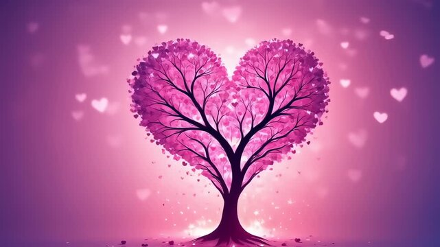 Heart shaped tree romantic image