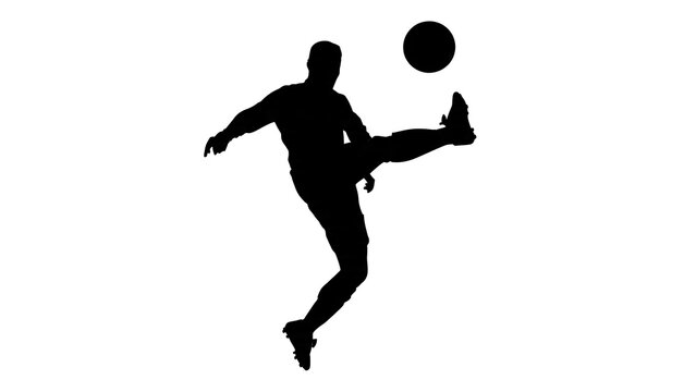Silhouette of person playing basketball in motion.