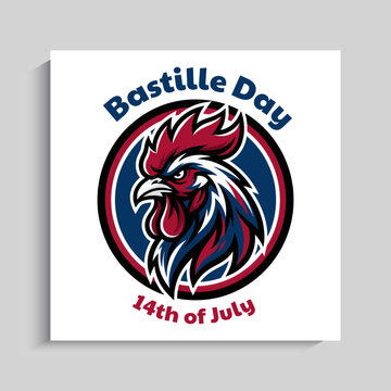 Bastille day Social Media Instagram Post Banner Template Design