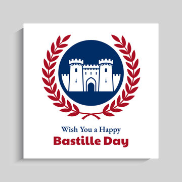 Bastille day Social Media Instagram Post Banner Template Design