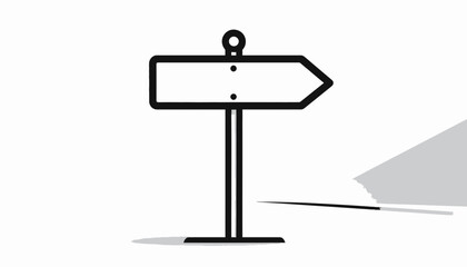 Directional sign post with arrow. © Ikhsan