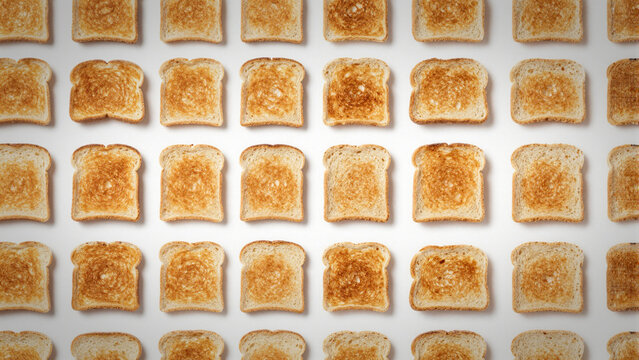 pattern of repeated toasted bread