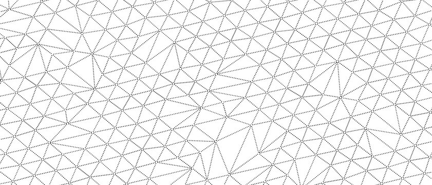 Seamless background with a tessellated triangle grid structure and points