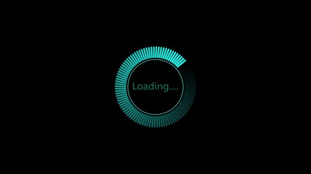 Progress circle animation loops gradient cyan segments. Digital progress circle animation updates loader system rings. Minimal progress circle animation resets tracking timelines.