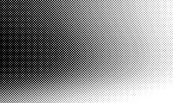monochrome checkerboard gradient, retro screentone texture, grayscale dither transition, abstract dot matrix background