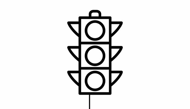 Traffic Light Signal Urban Road Sign.