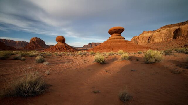 Desert Sunset at aikawa Mexican Hat Rock in Utah